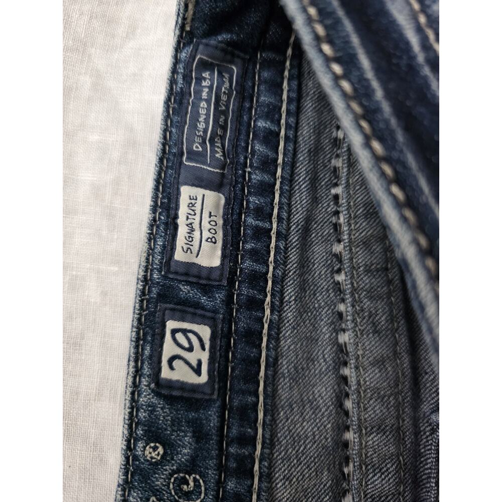 Miss Me Jeans Size 29 Embellished Cross Embroidered Y2K Signature Boot - Picture 5 of 11